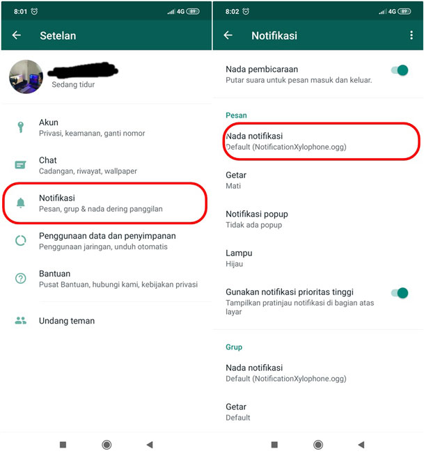 Nada Notifikasi