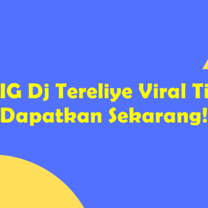 Filter IG Dj Tereliye Viral TikTok, Dapatkan Sekarang!