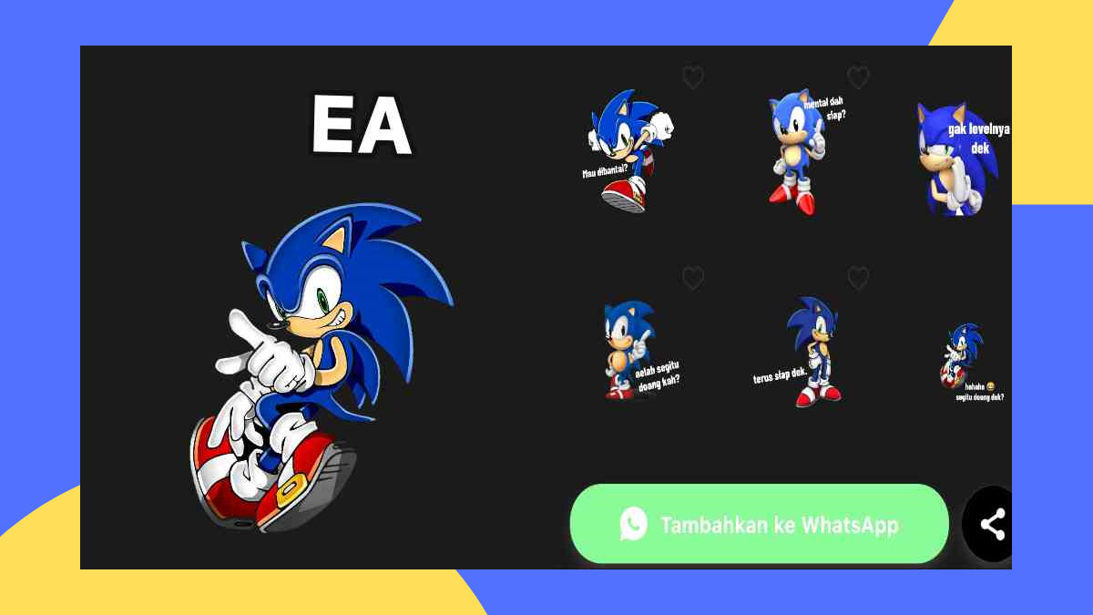 Cara Mendapatkan Stiker WA Sonic Meme 2022