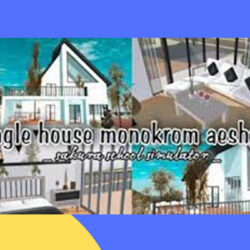 ID Single House Aesthetic Monokrom di Sakura School Simulator, Cek ID nya Disini!