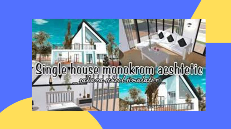 ID Single House Aesthetic Monokrom di Sakura School Simulator, Cek ID nya Disini!